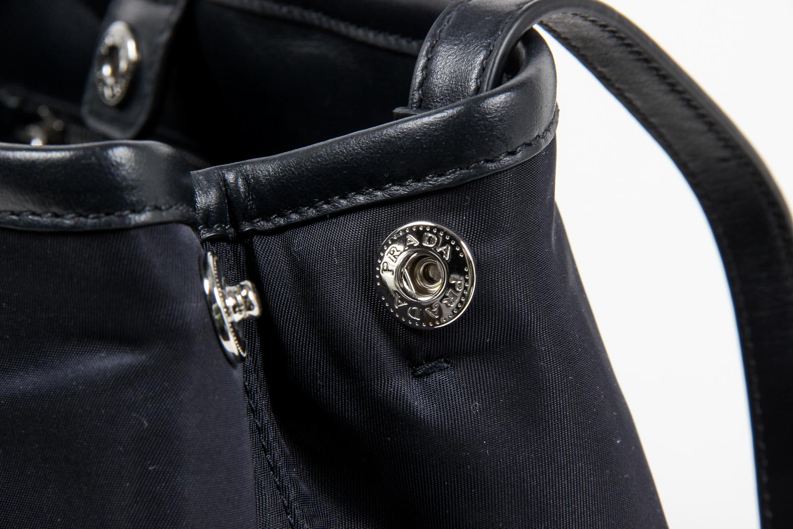 Borsa a mano Prada da donna BN1841 in tessuto e vitello morbido