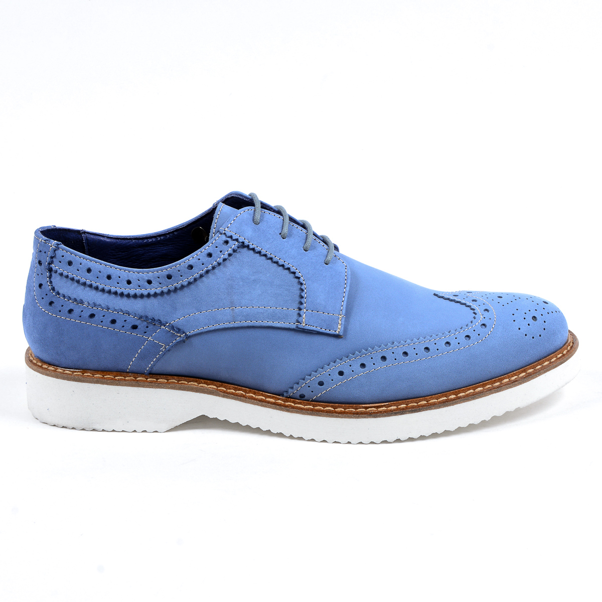 V 1969 Italia Scarpe Oxford Brogue da uomo Blu PEDRO