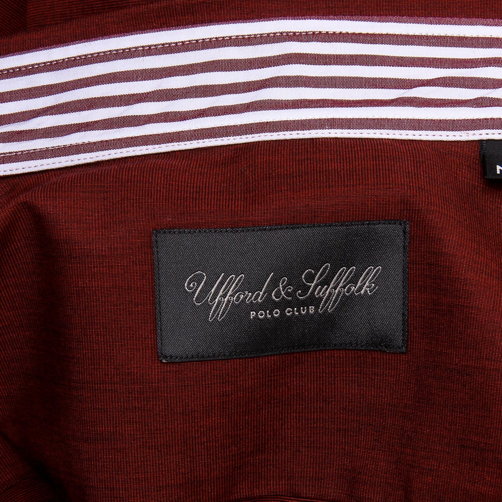 Camicia da uomo Ufford & Suffolk Polo Club USC02 B3 BORDEAUX