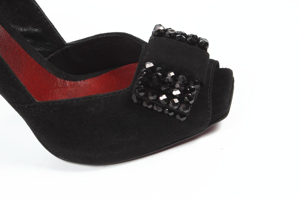 Sebastian Milano décolleté da donna con punta aperta 2919 NERO
