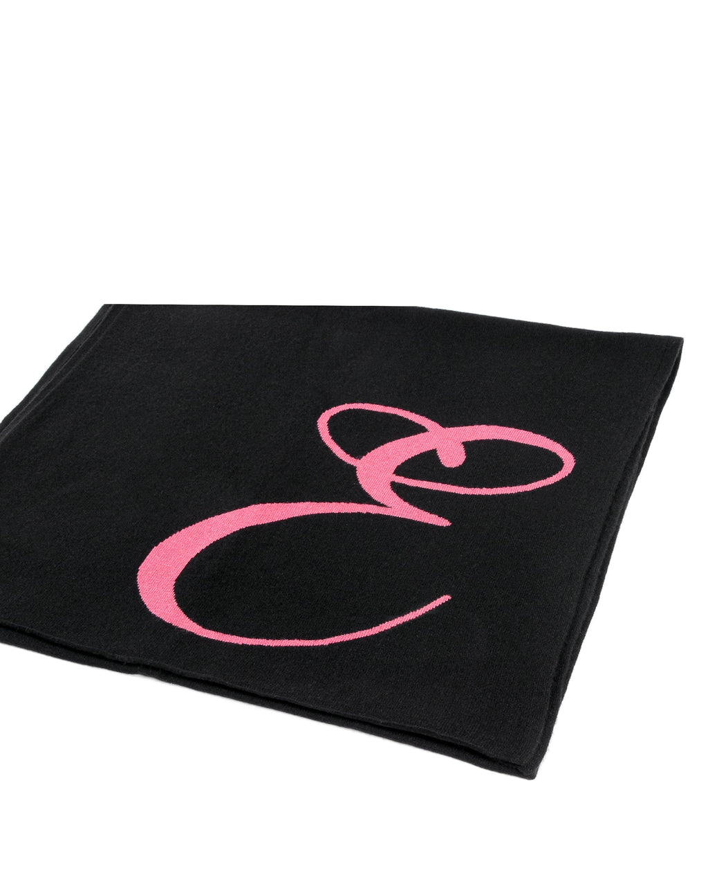 Sciarpa in cashmere con monogramma - Nero