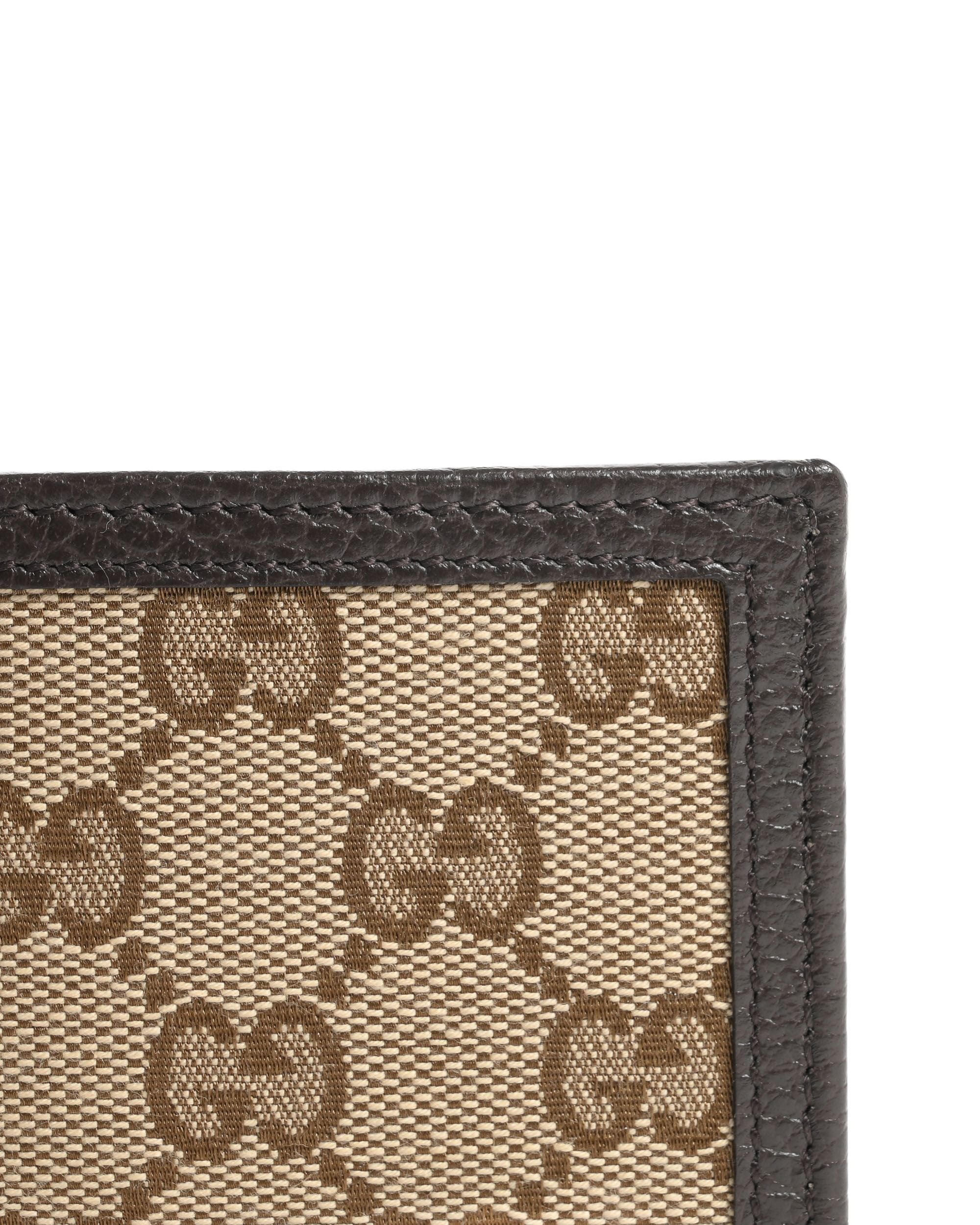 Portafoglio Gucci Monogram in tessuto e pelle 260987 KY9LN 9903