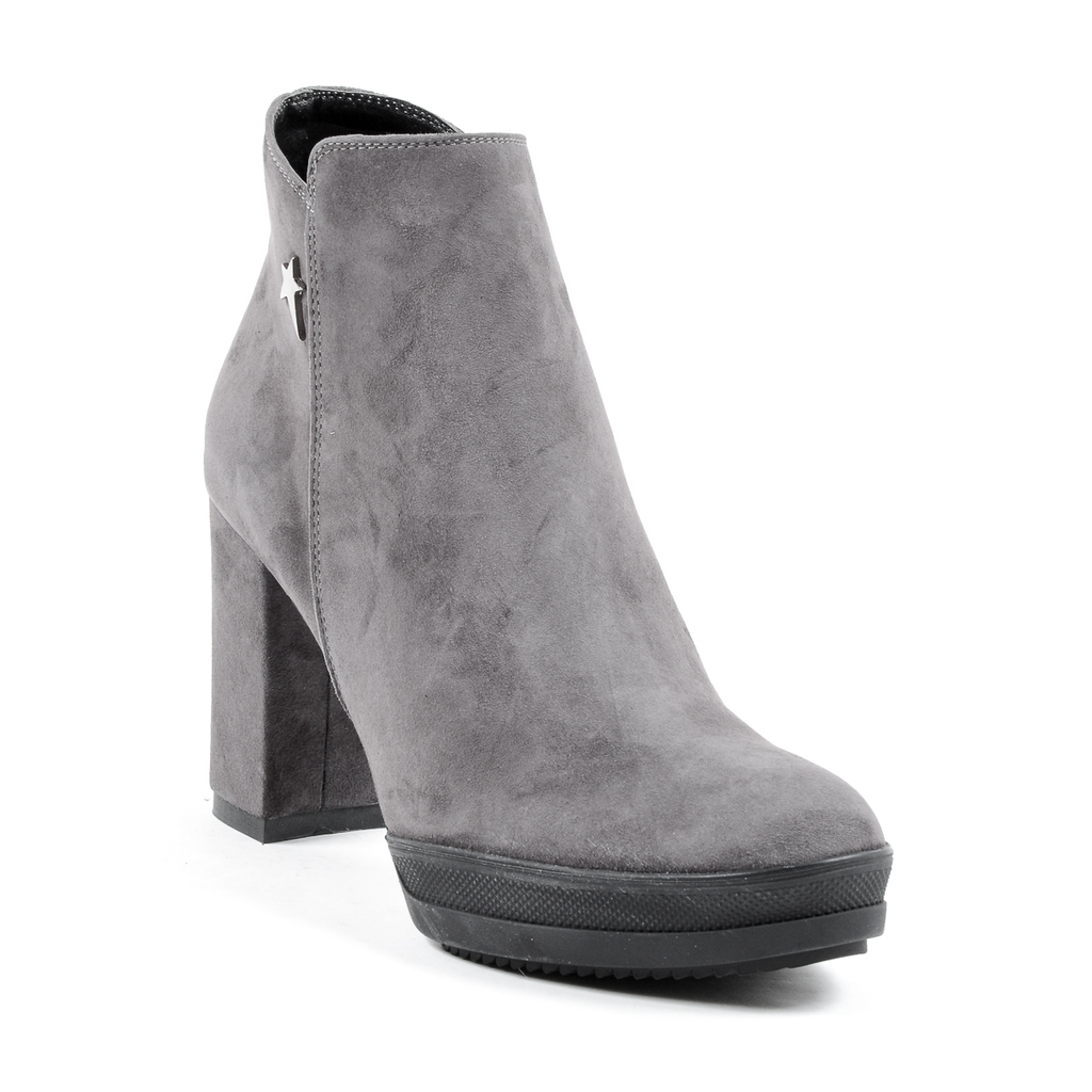 Stivaletti con tacco da donna Andrew Charles, grigi SHERYL