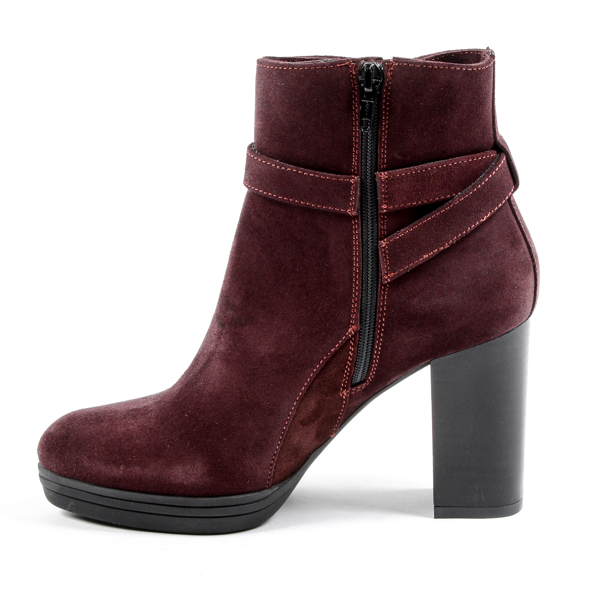 V 1969 Italia Stivaletto con tacco da donna Bordeaux SAMANTHA