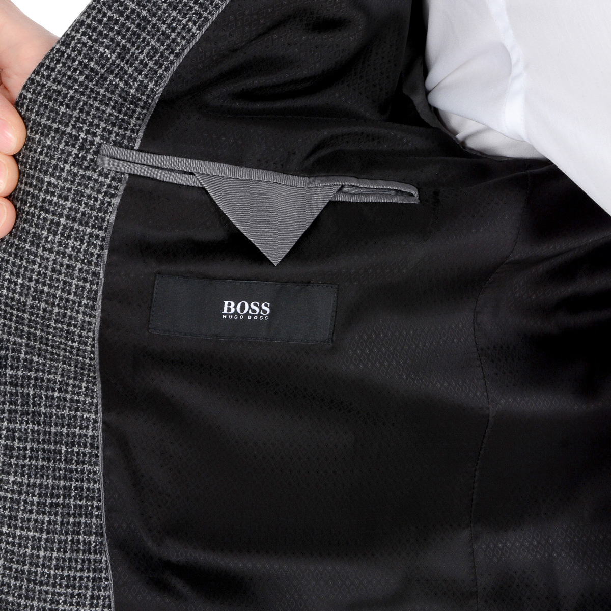 Giacca da uomo Hugo Boss a maniche lunghe grigia JAYDEN