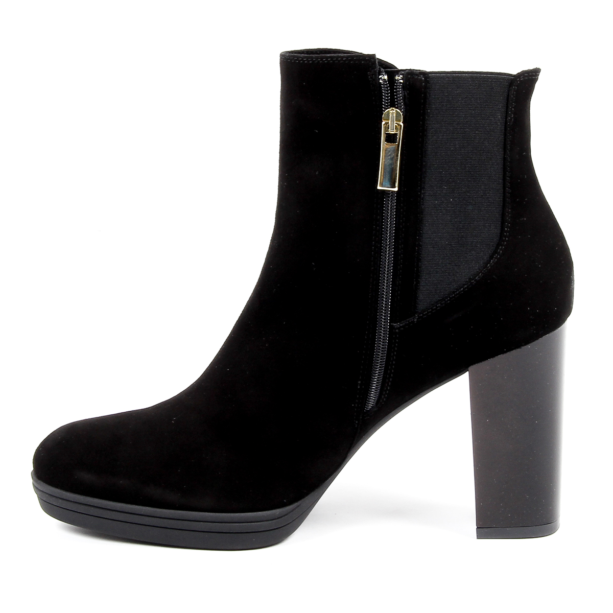 V 1969 Italia Stivaletto con tacco da donna nero MADELYN