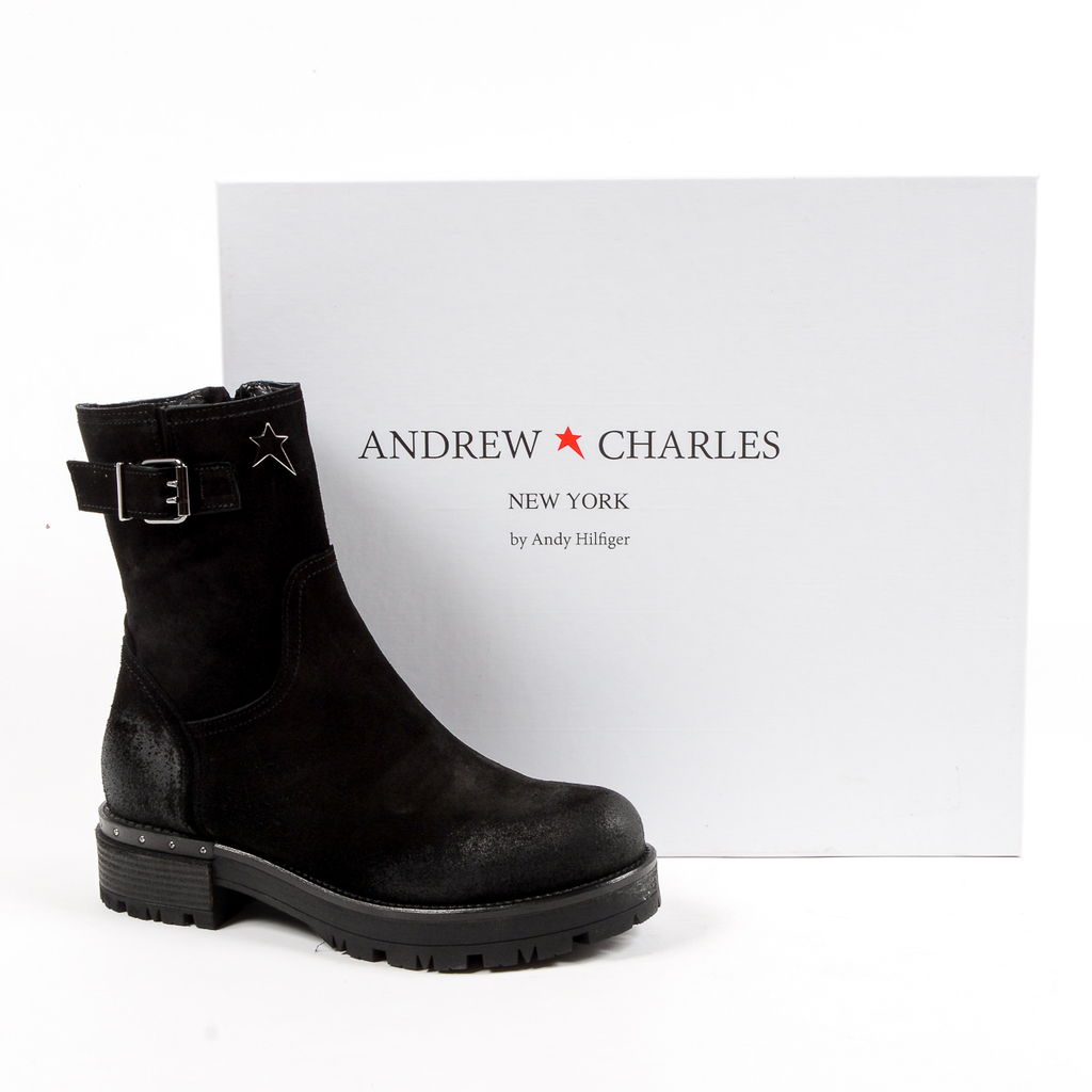 Andrew Charles Stivaletto corto da donna nero BONNIE