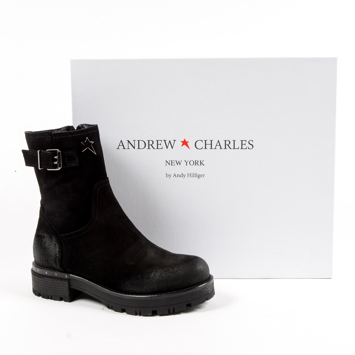 Andrew Charles Stivaletto corto da donna nero BONNIE