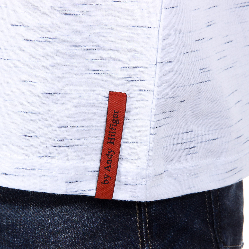 Andrew Charles T-shirt da uomo a maniche corte con scollo rotondo, bianca JACK