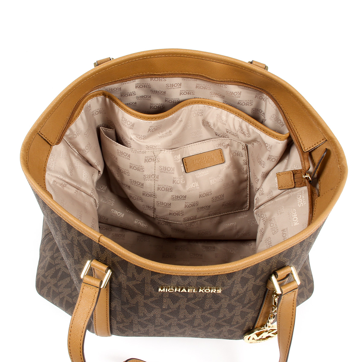 Borsa a mano da donna Michael Kors SADY 35T7GD4T7B BRN ACORN