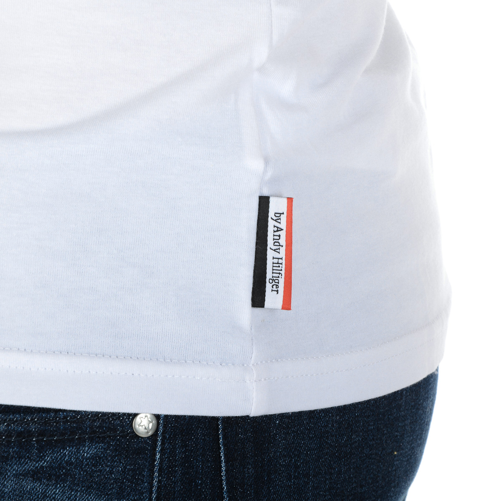 Andrew Charles T-shirt da uomo a maniche corte con scollo a V bianca KENAN