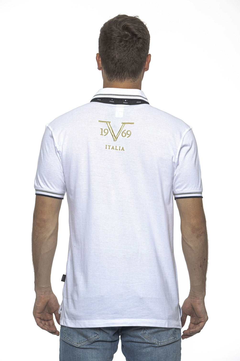 19V69 Italia Polo Uomo Bianca RETRO BIANCO