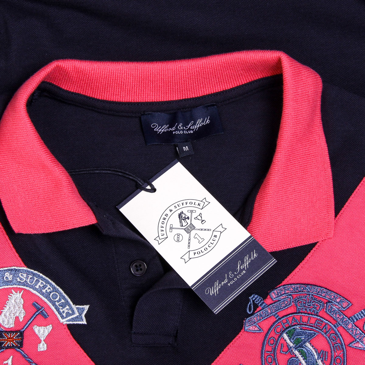 Polo da uomo a maniche corte Ufford & Suffolk Polo Club US003 INDIGO