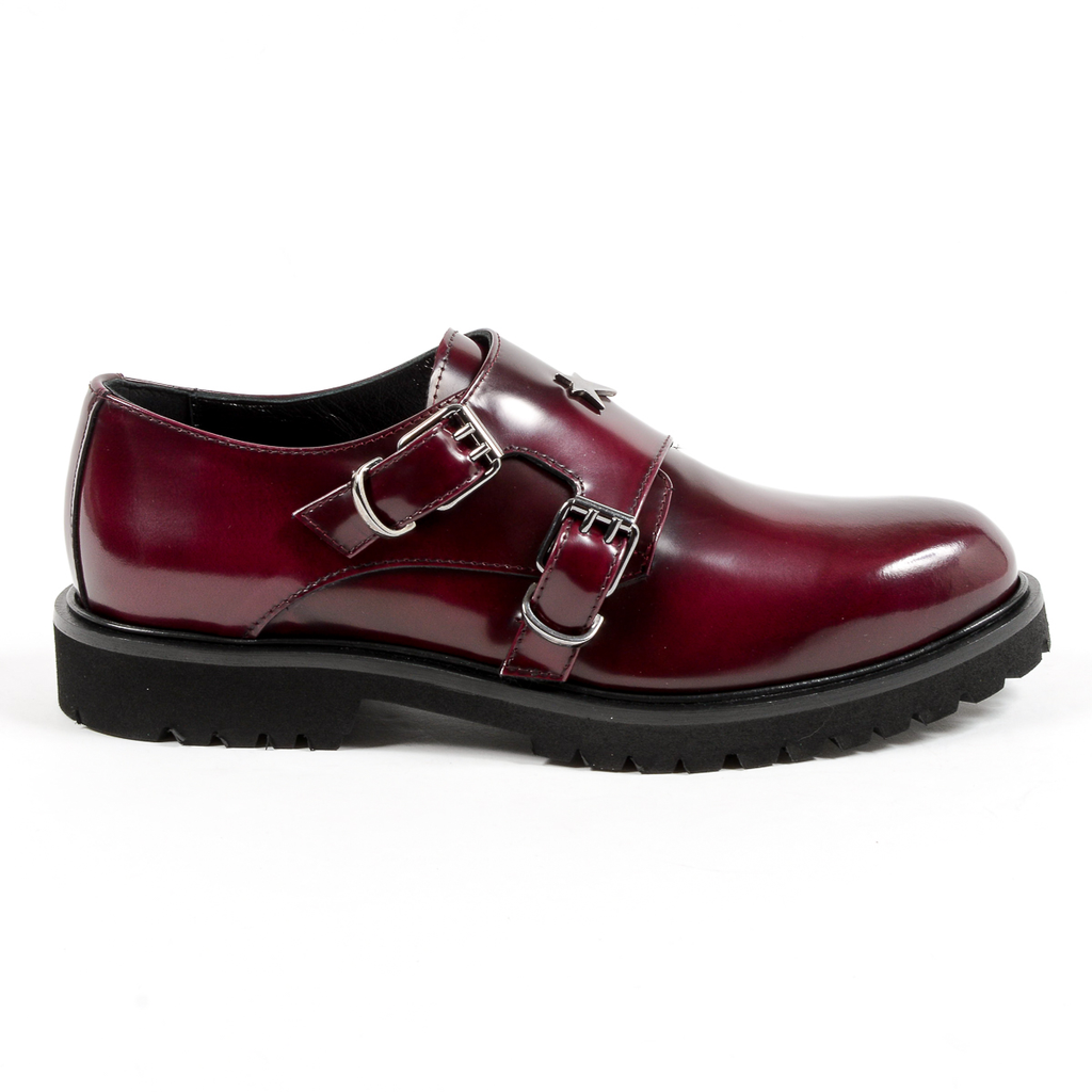 Scarpe Monk Strap da donna Andrew Charles Bordeaux JANIS