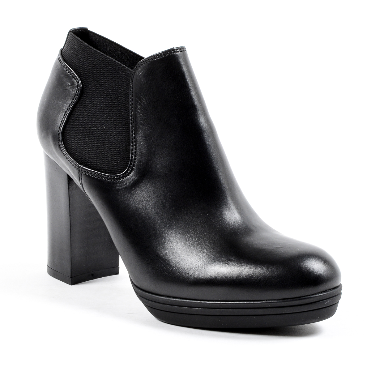 V 1969 Italia Stivaletto con tacco da donna nero GRACY