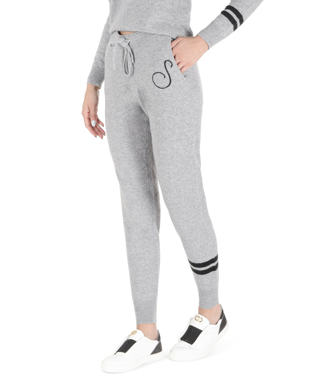 Pantaloni da tuta in cashmere - Grigio