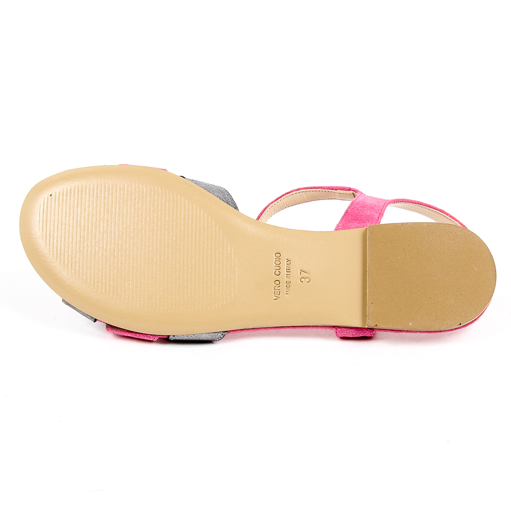 Sandalo piatto da donna V 1969 Italia Fuxia GRAZIA