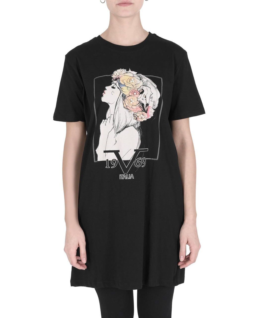 19V69 Italia T-Shirt Donna PERLA NERO
