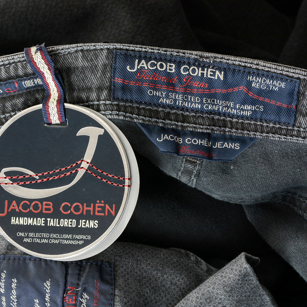 Pantaloni da uomo Jacob Cohen J688 grigio scuro