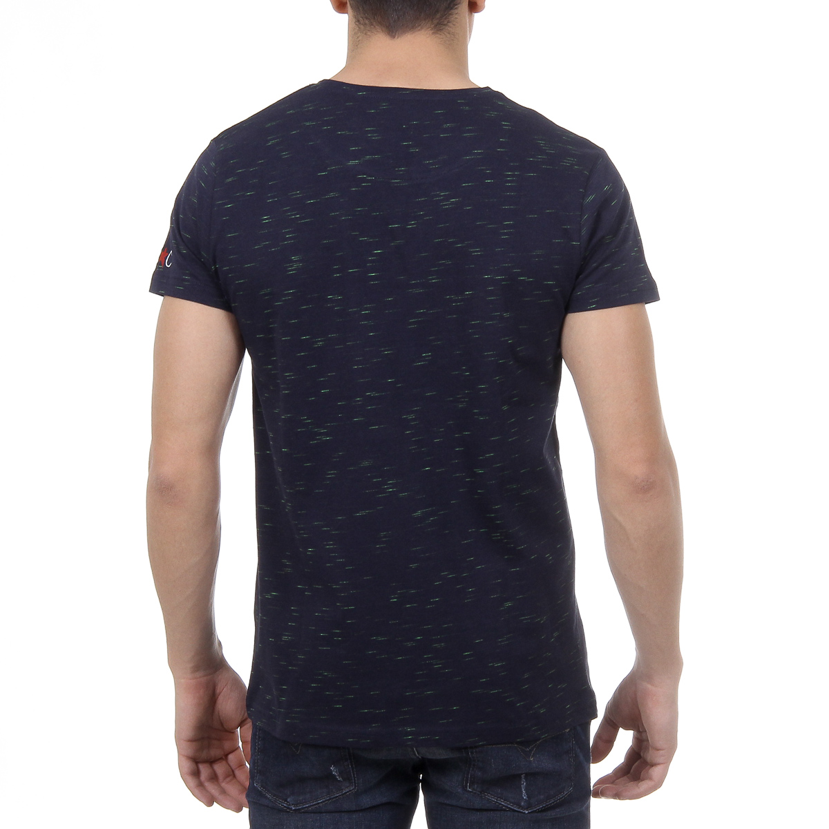 Andrew Charles T-shirt da uomo a maniche corte con scollo tondo blu scuro DYLAN