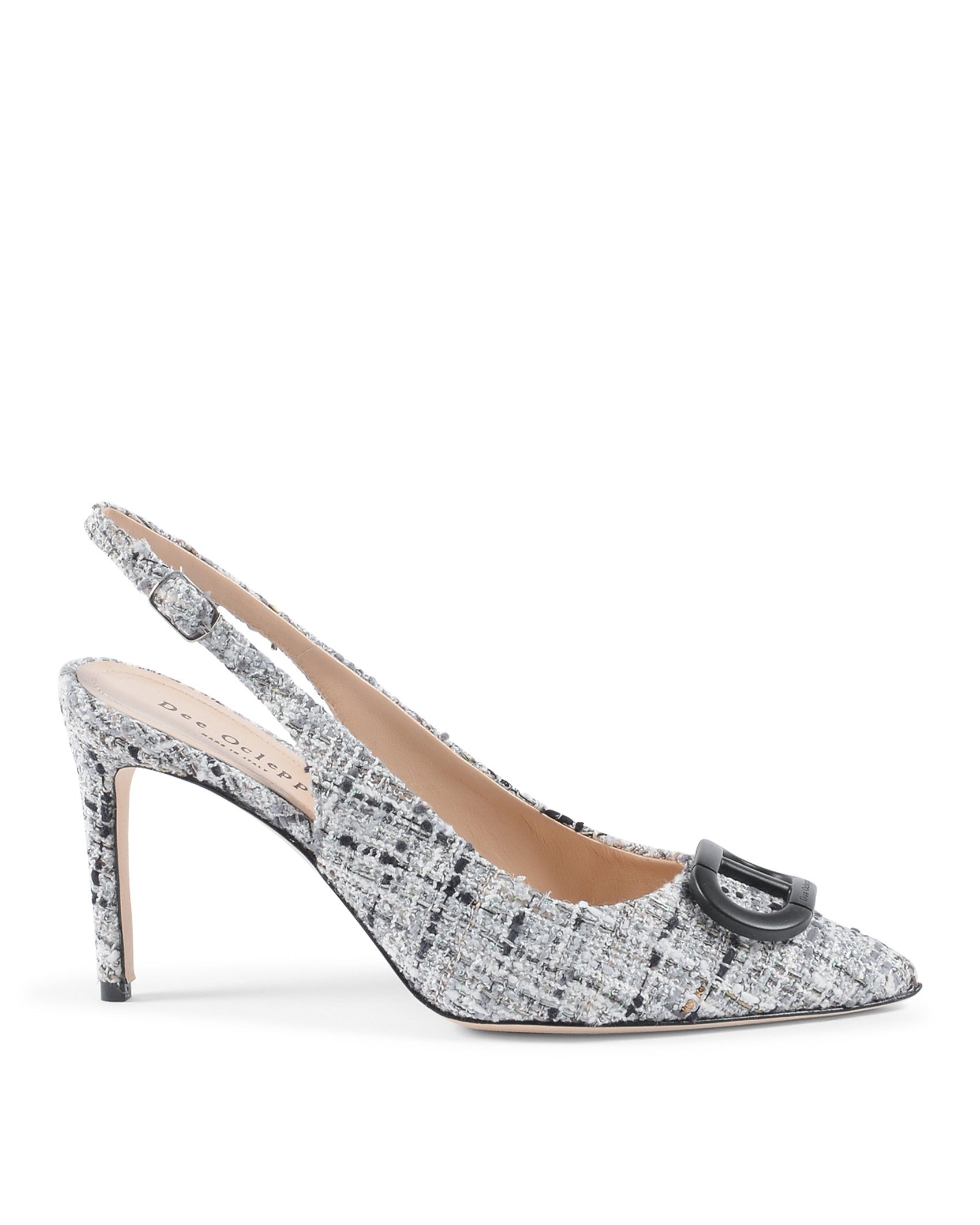 Slinky Boucle Slingback - Nero