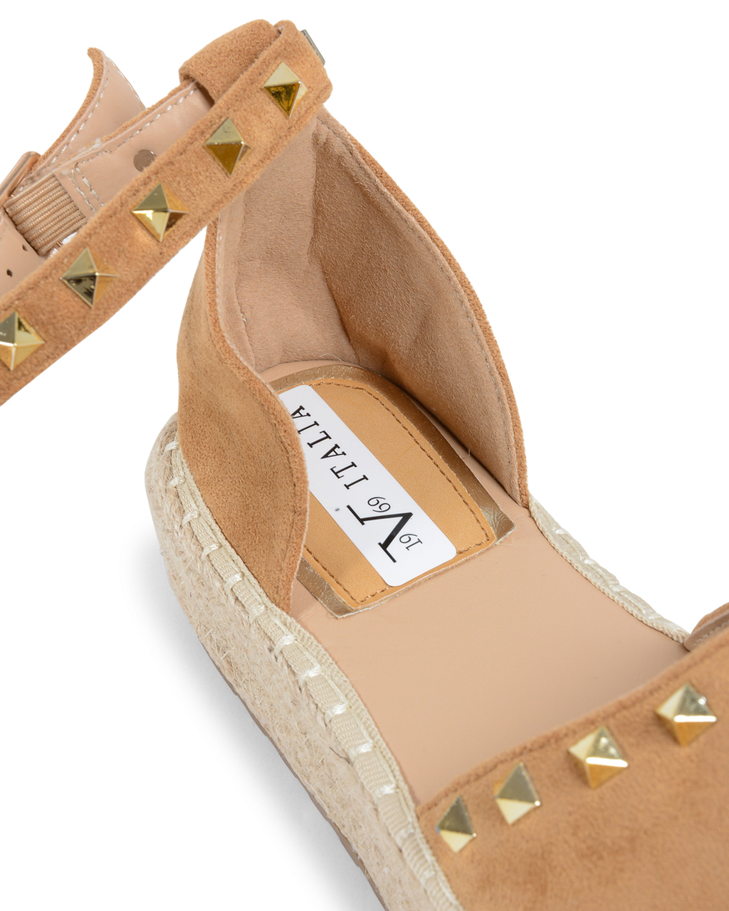 19V69 Italia Sandalo con plateau e espadrillas da donna Camel V29 CAMEL