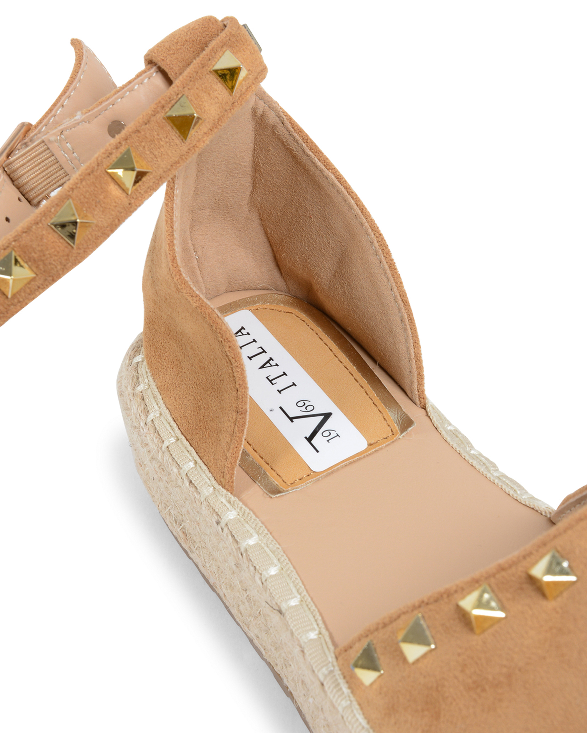19V69 Italia Sandalo con plateau e espadrillas da donna Camel V29 CAMEL