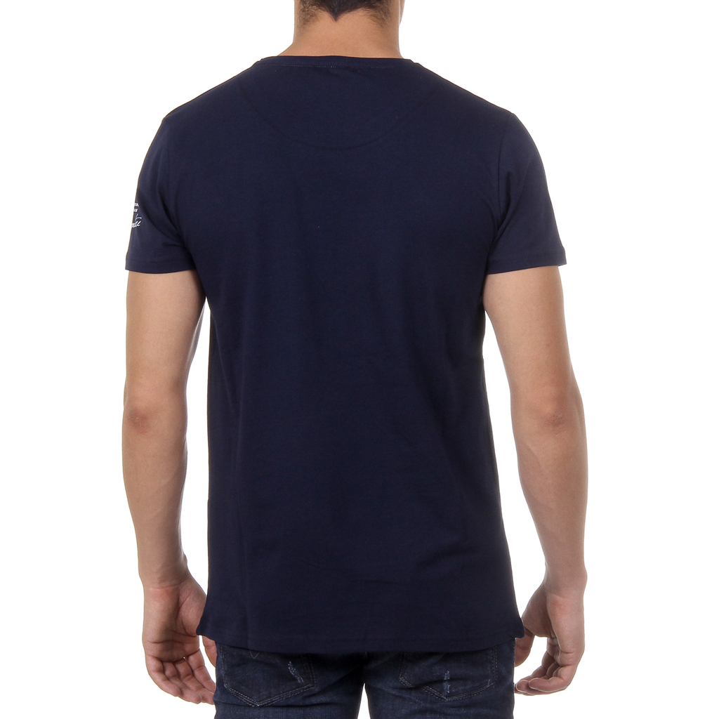 T-shirt da uomo Ufford & Suffolk Polo Club a maniche corte con scollo tondo US028 BLU NAVY