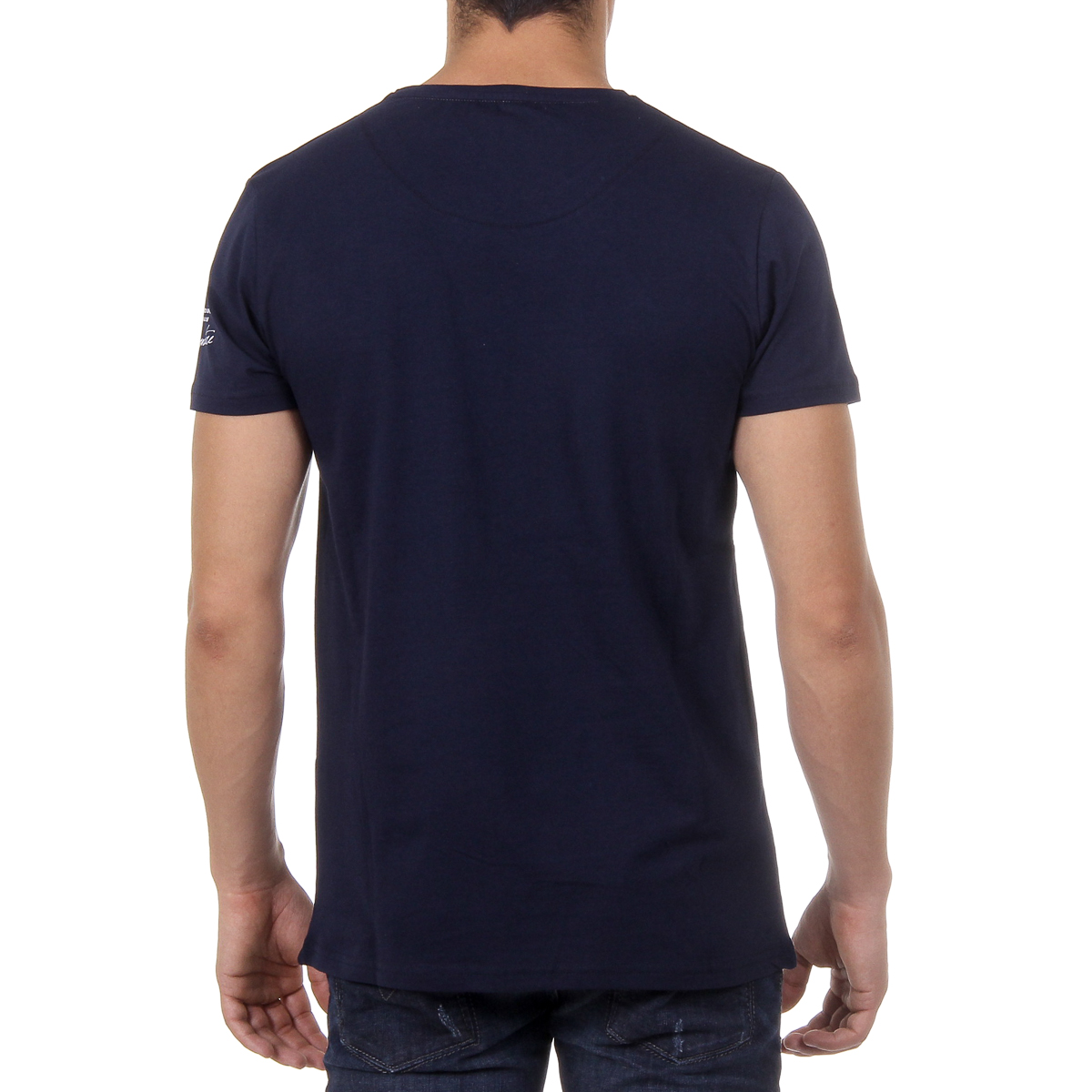 T-shirt da uomo Ufford & Suffolk Polo Club a maniche corte con scollo tondo US028 BLU NAVY