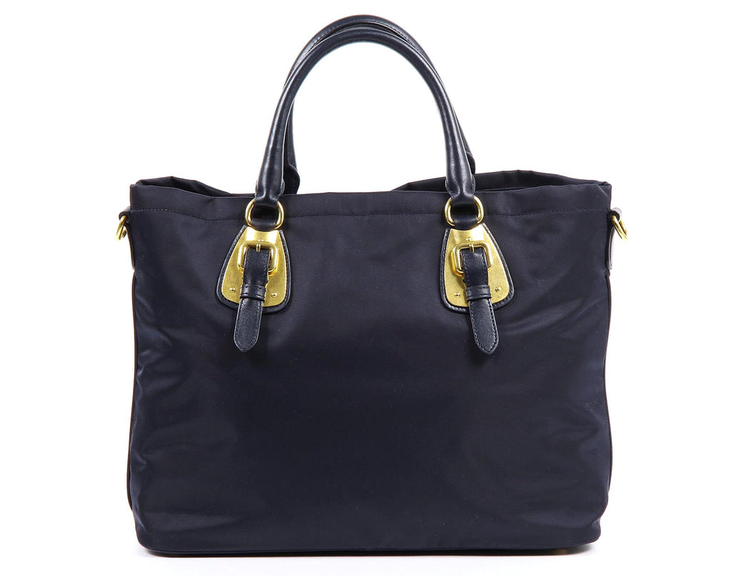 Borsa tote Prada BN1902 Blu Tessuto Soft Calf
