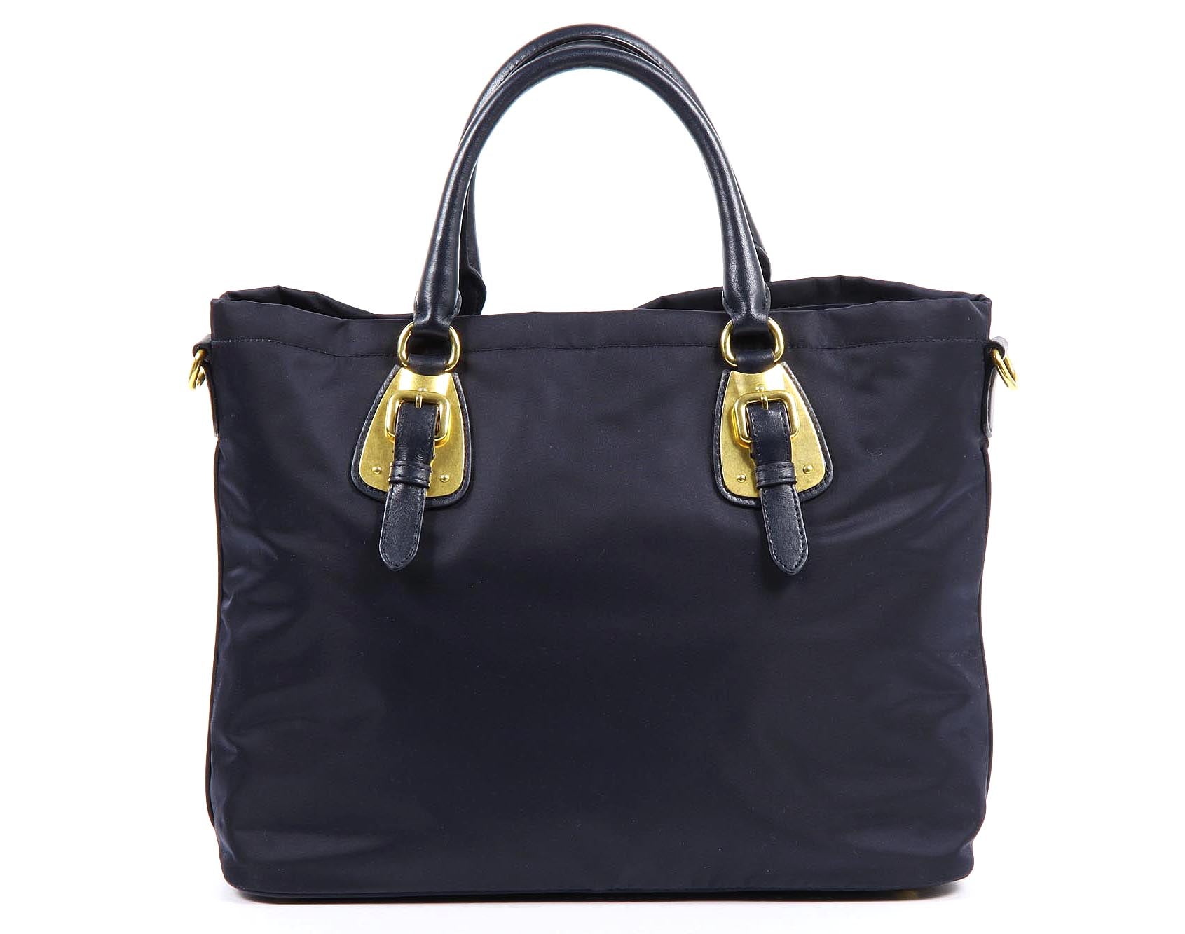 Borsa tote Prada BN1902 Blu Tessuto Soft Calf
