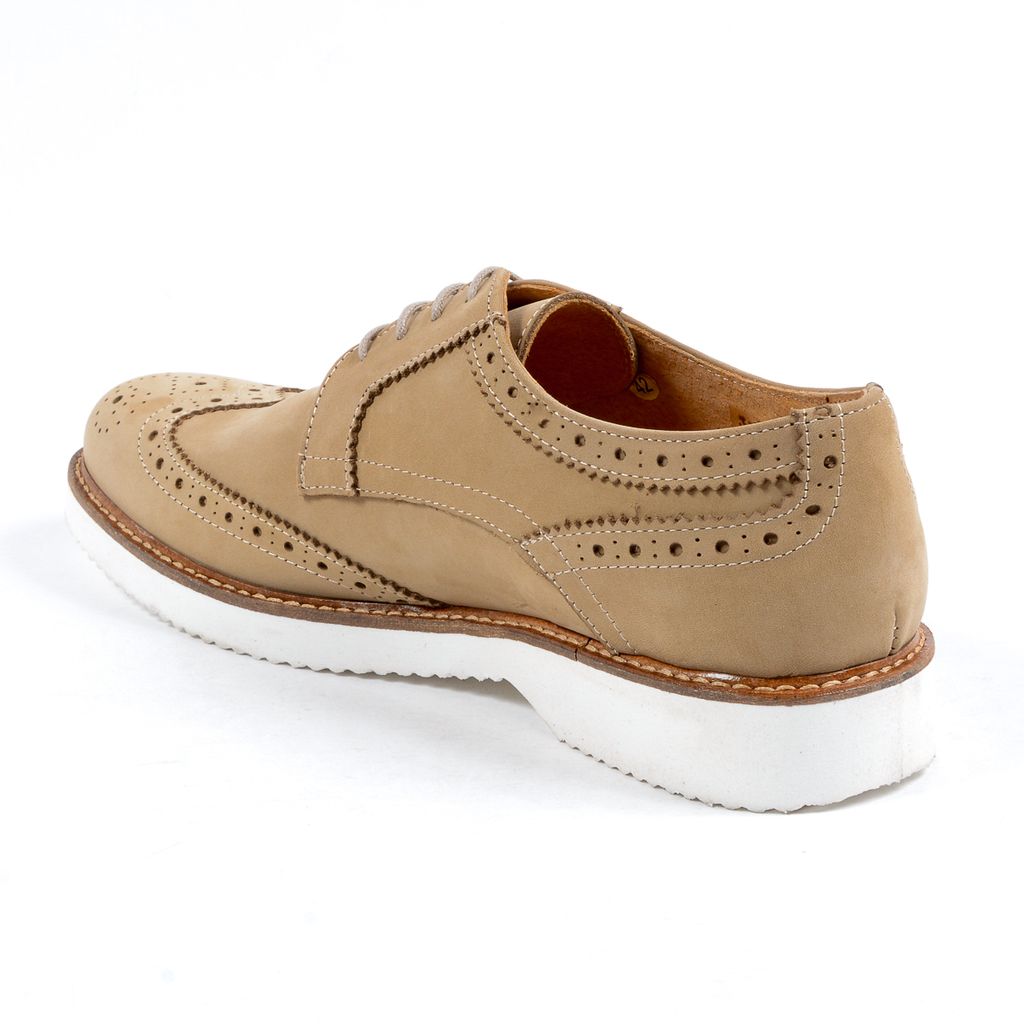 V 1969 Italia Scarpe Oxford Brogue da uomo Taupe PEDRO