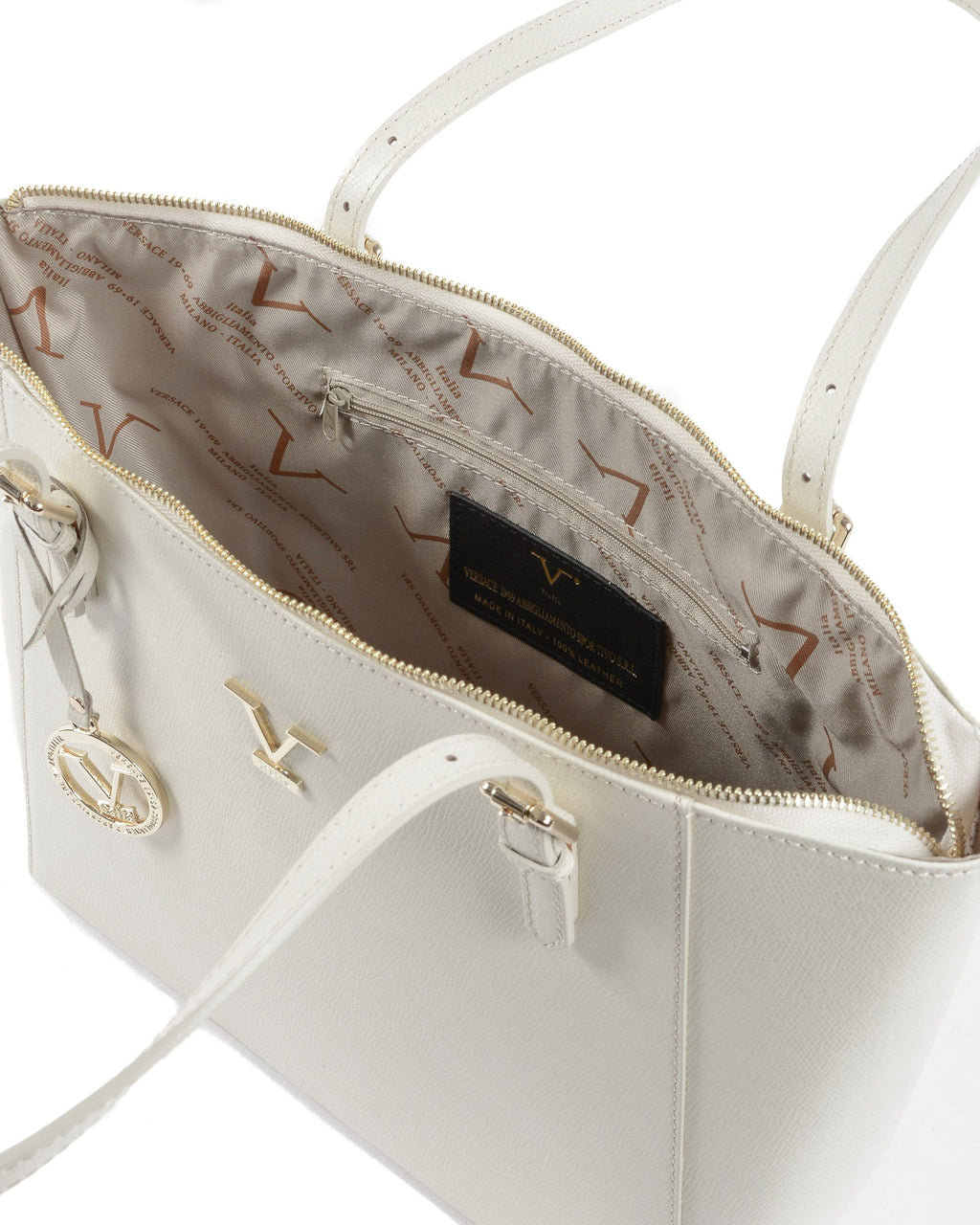 V Italia Borsa da donna V09-G PALMELLATO CREMA