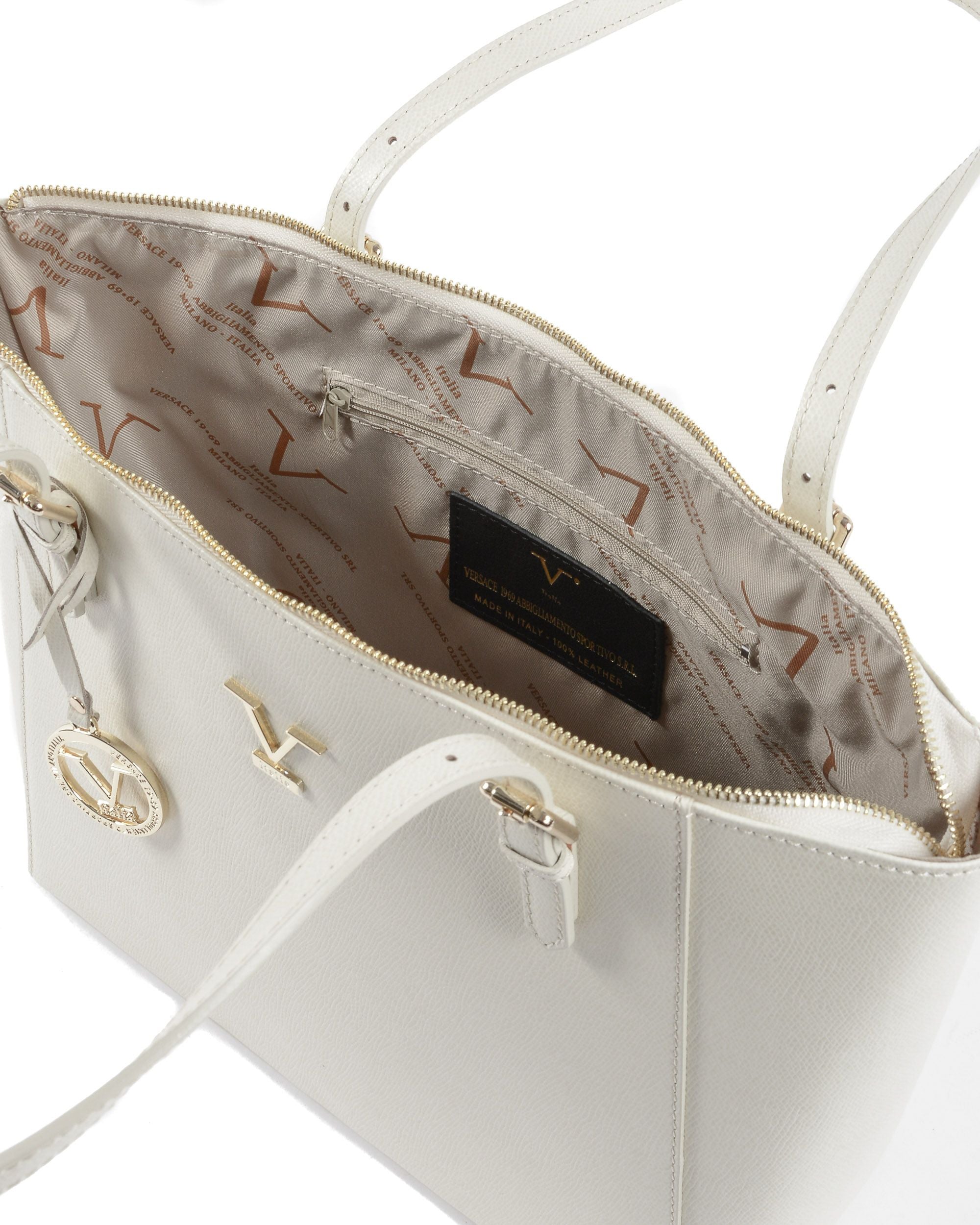 V Italia Borsa da donna V09-G PALMELLATO CREMA