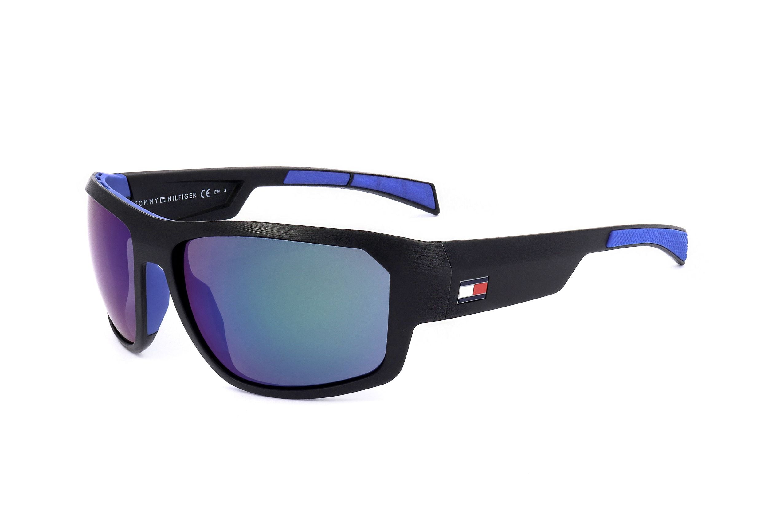 Occhiali da sole da uomo Tommy Hilfiger TH 1722 S 0VK 61 16 125 NERO OPACO BLU