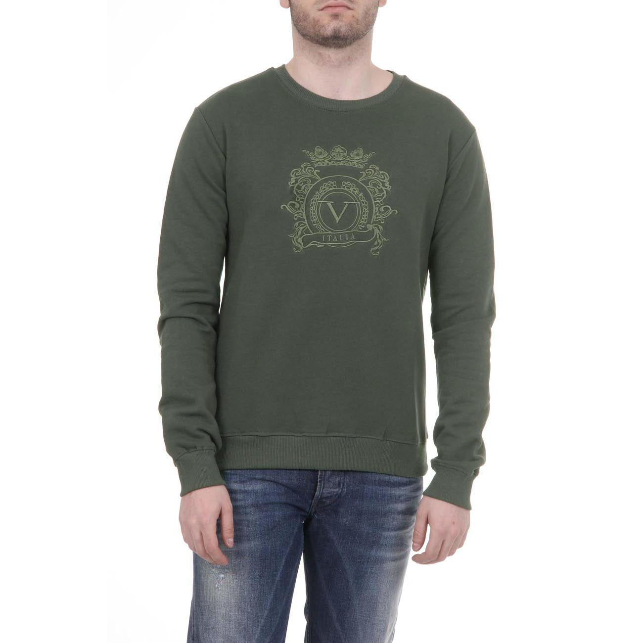 V 1969 Italia Maglione Uomo ART. 4469 VERDE MILITARE