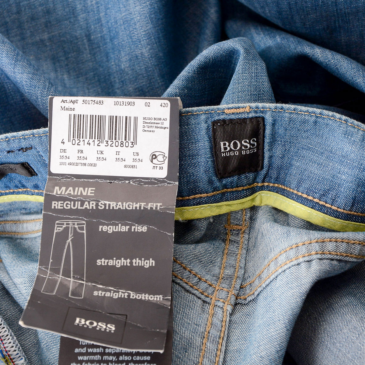 Jeans da uomo Hugo Boss Denim MAINE