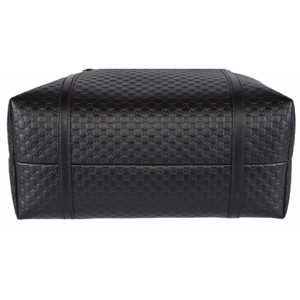 Borsa shopper Gucci Guccissima in pelle nera