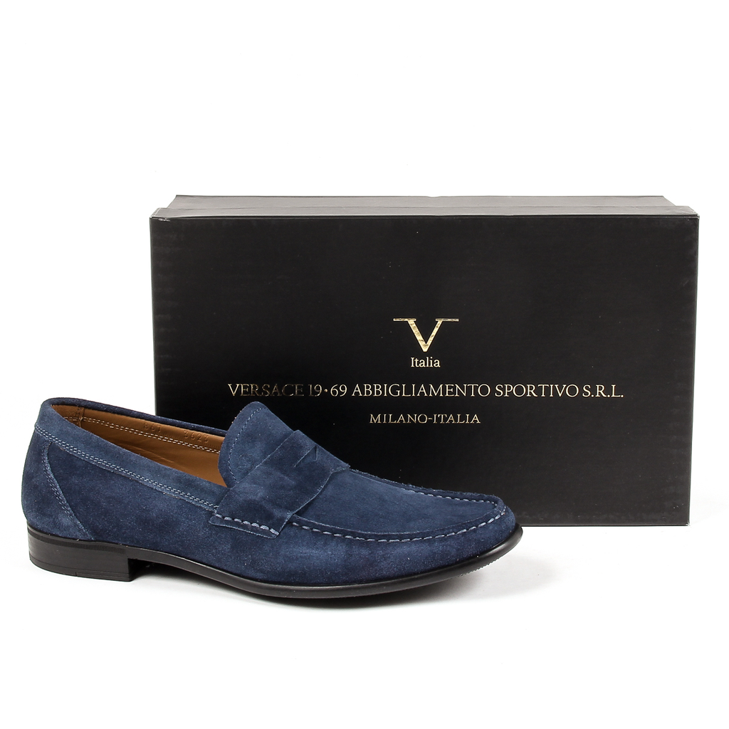 V 1969 Italia Mocassino Uomo Blu LEONARDO
