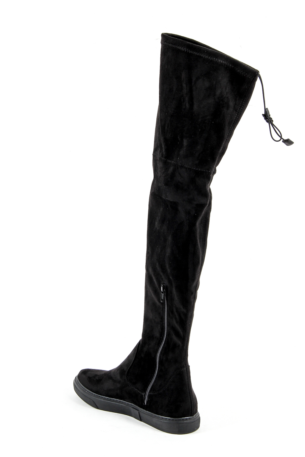 V 1969 Italia Stivale alto da donna nero VETRO