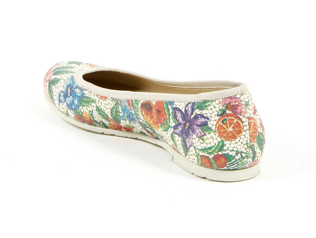 V 1969 Italia Ballerina da donna E08 TESSUTO FIORI