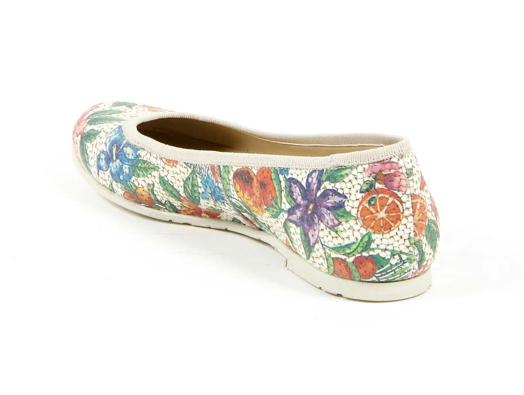 V 1969 Italia Ballerina da donna E08 TESSUTO FIORI