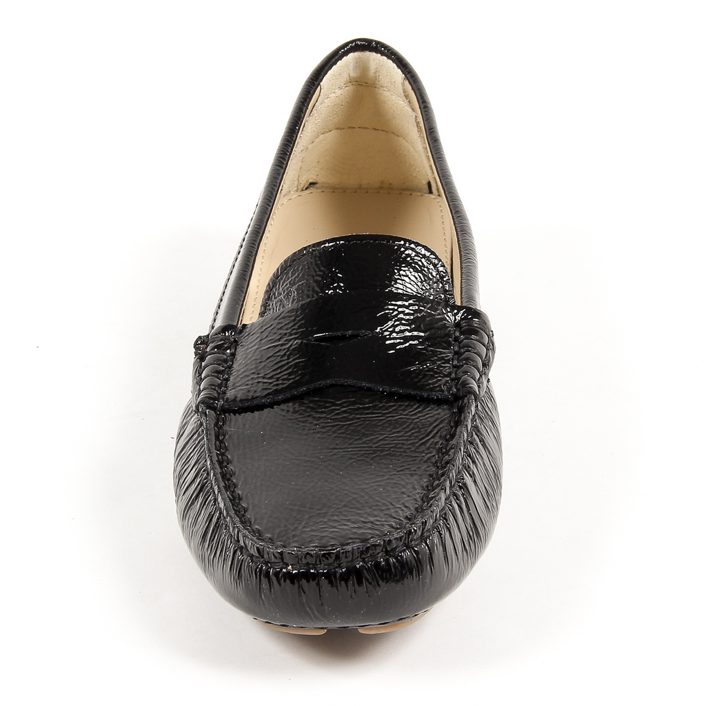 V 1969 Italia Mocassino da donna nero AMALFI