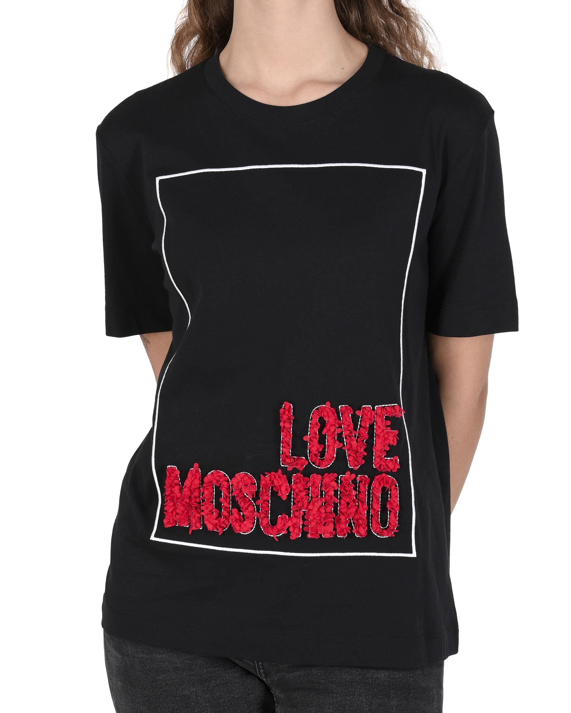 T-shirt da donna Love Moschino W 4 H06 14 M 3517 C74 NERO