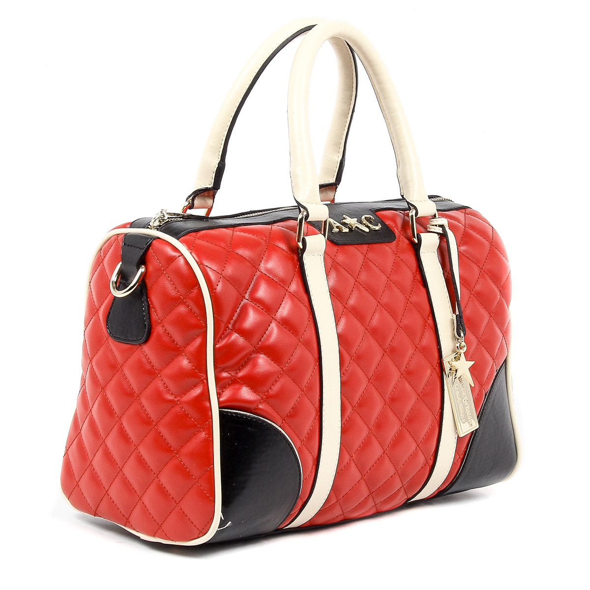 Borsa a mano da donna Andrew Charles, colore rosso ABBIE