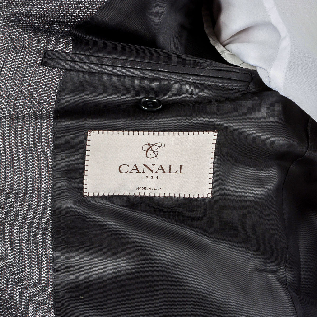 Abito da uomo Canali maniche lunghe grigio scuro