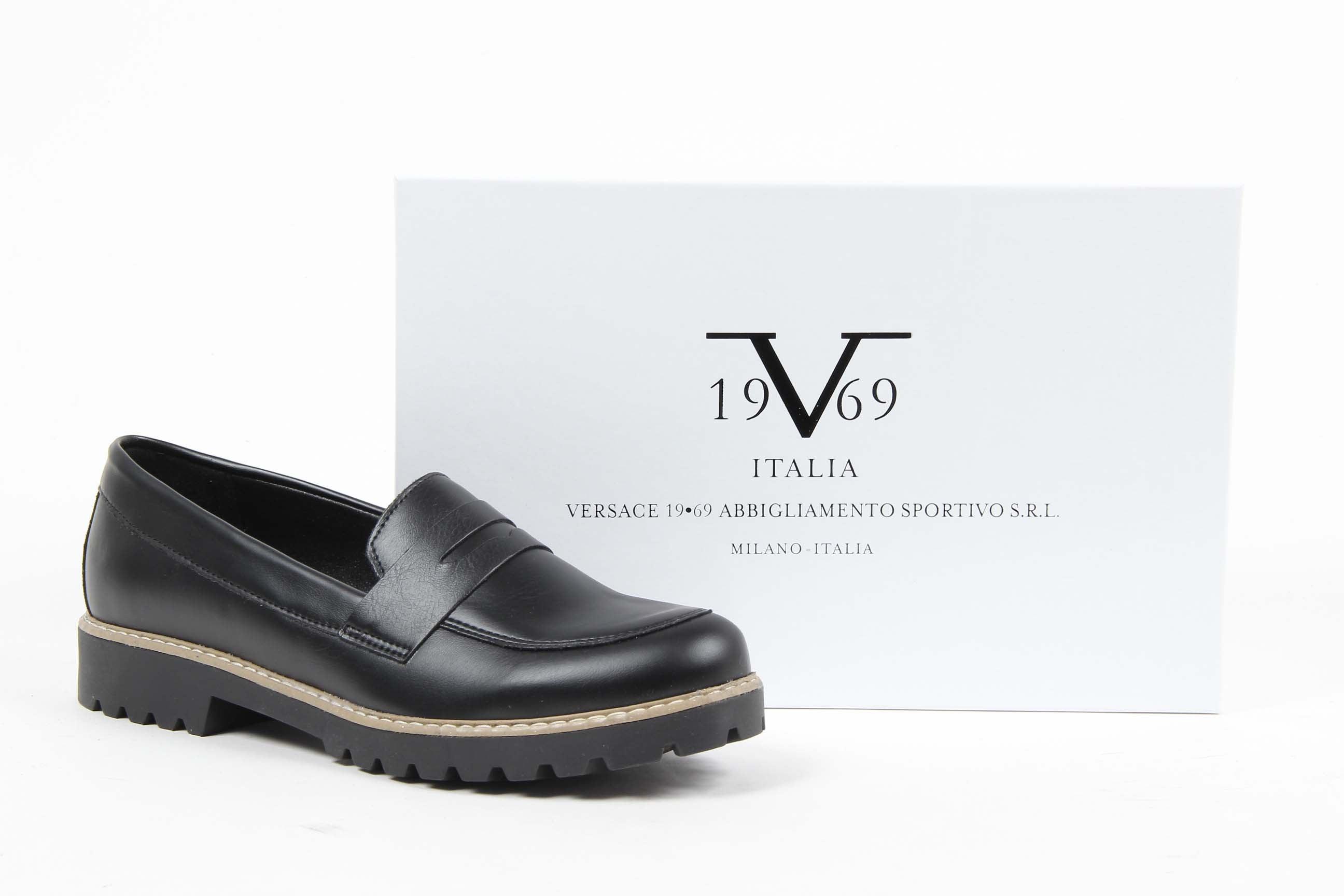V 1969 Italia Womens Loafer MARGIE 3 PRINC. NERO