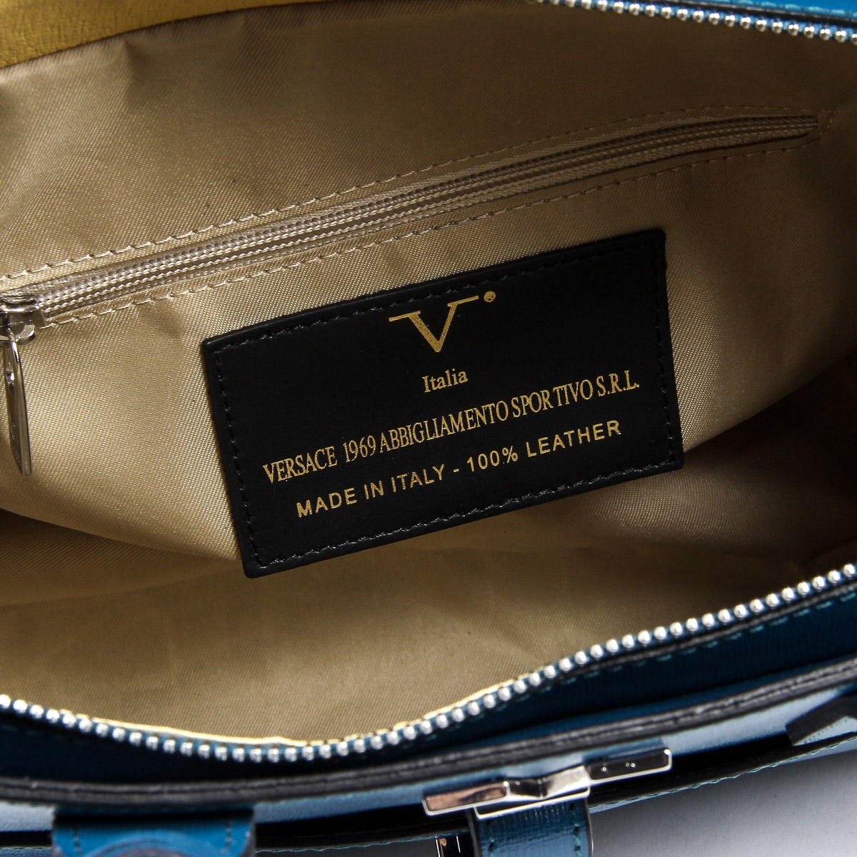 Borsa da donna V 1969 Italia V006-S SAFFIANO PETROLIO