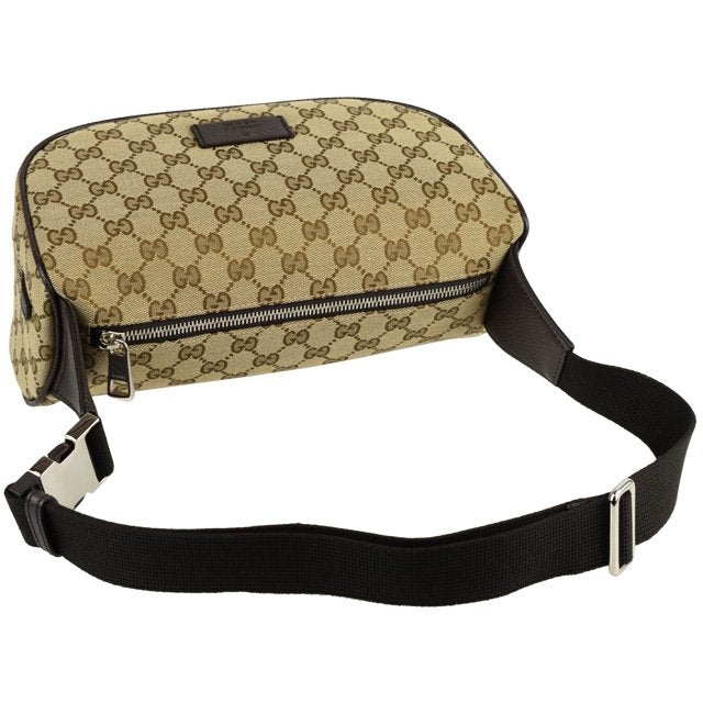 Borsa a tracolla Gucci GG Original in tela beige marrone