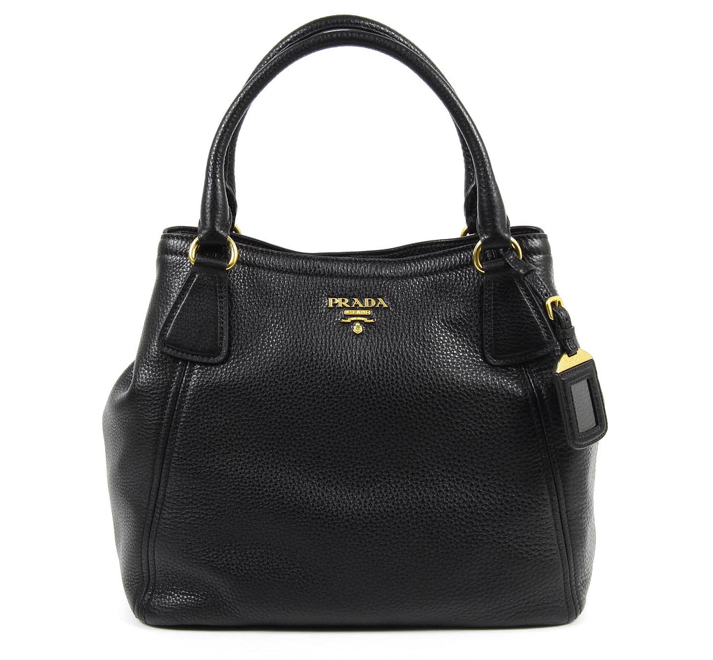 Borsa tote hobo Prada BN2534 Nero Vitello Daino